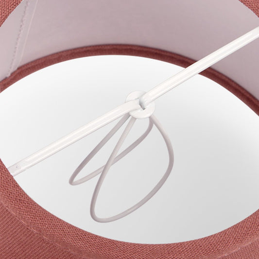 Abatjour Drum em Linho Vermelho D15cm - Gato Preto