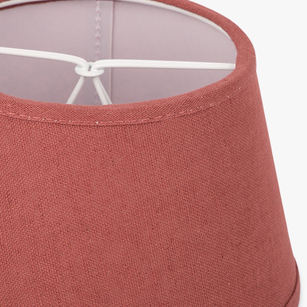 Abatjour Drum em Linho Vermelho D15cm - Gato Preto