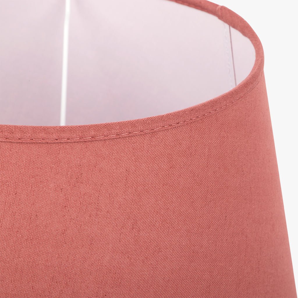 Abatjour Drum em Linho Vermelho D30cm - Gato Preto