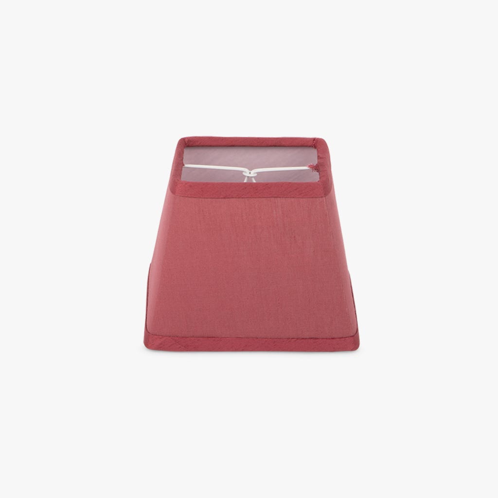 AbatJour Quadrado em Seda Vermelho - Gato Preto