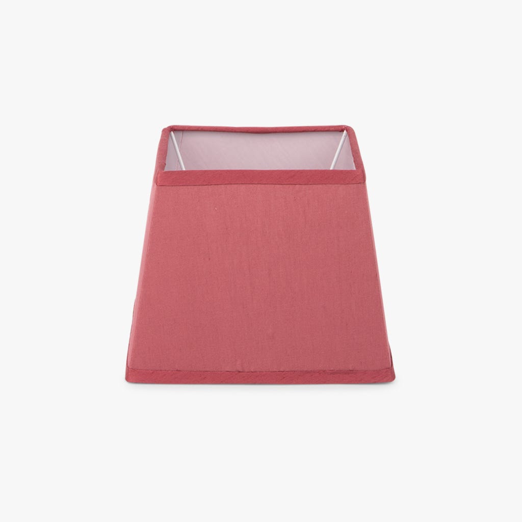 AbatJour Quadrado em Seda Vermelho - Gato Preto