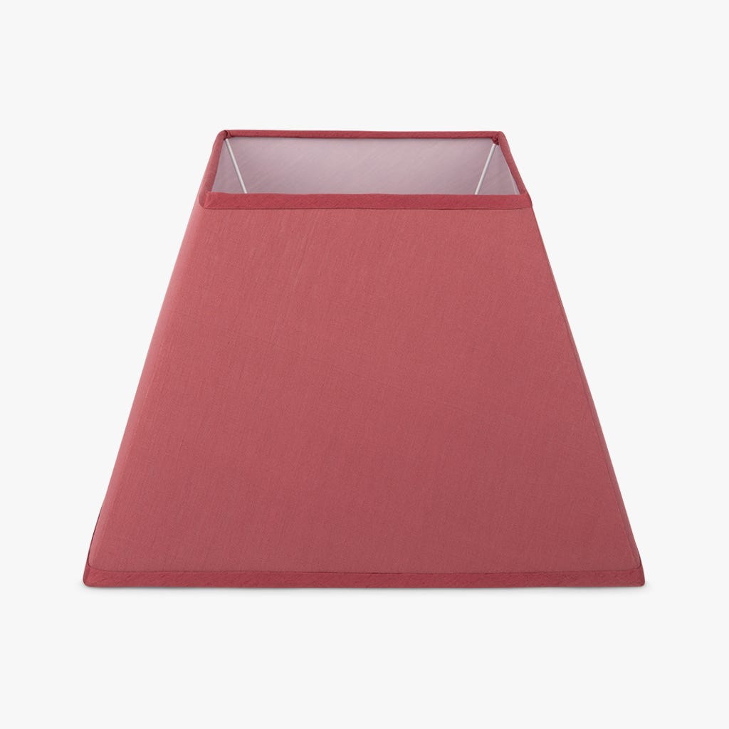 AbatJour Quadrado em Seda Vermelho - Gato Preto