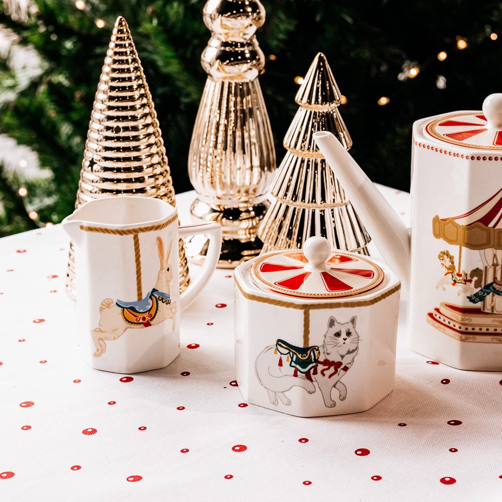 Acuçareiro e Leiteira CARROSSEL - Gato Preto