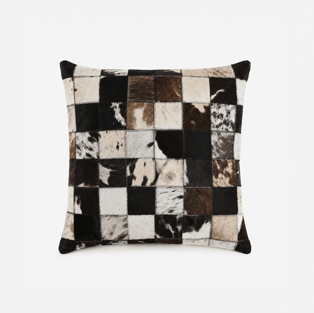 Almofada de Pele Quadrados Preto 40x40 VERVE - Gato Preto