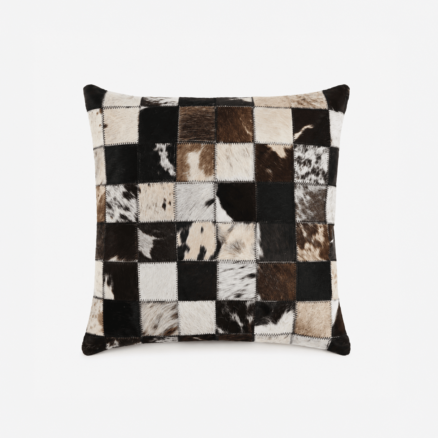 Almofada de Pele Quadrados Preto 40x40 VERVE - Gato Preto