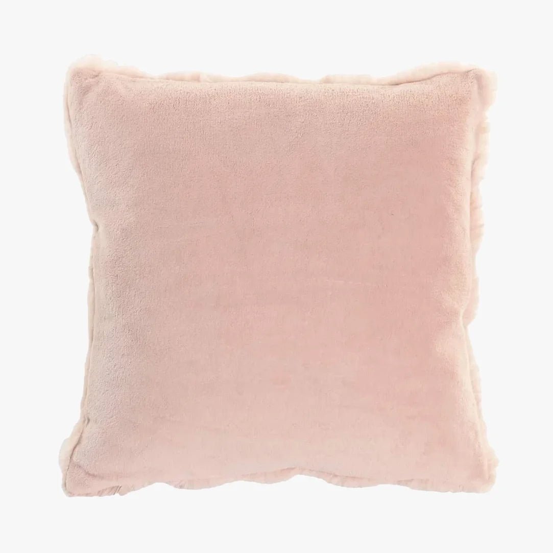 Almofada de Pelo Sintético Rosa 45x45 BLUSH - Gato Preto