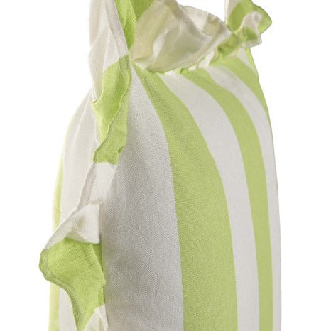 Almofada de Riscas com Folho Verde 45x45 COLOR SHOT - Gato Preto