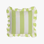 Almofada de Riscas com Folho Verde 45x45 COLOR SHOT - Gato Preto