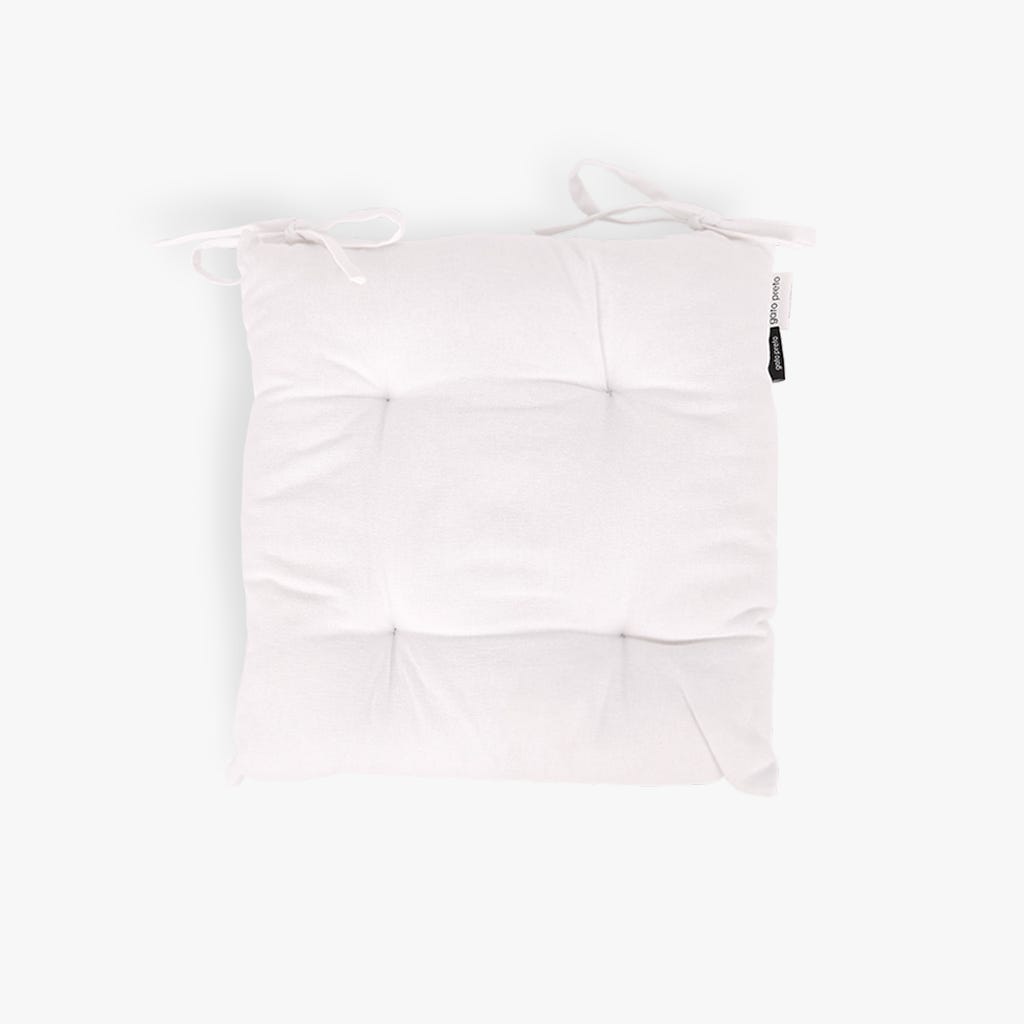 Almofada para Cadeira Algodão Branco 4EVERYDAY - Gato Preto