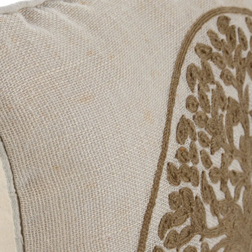 Almofada Sortida de Árvore Bege 45x45 RAÍZES - Gato Preto