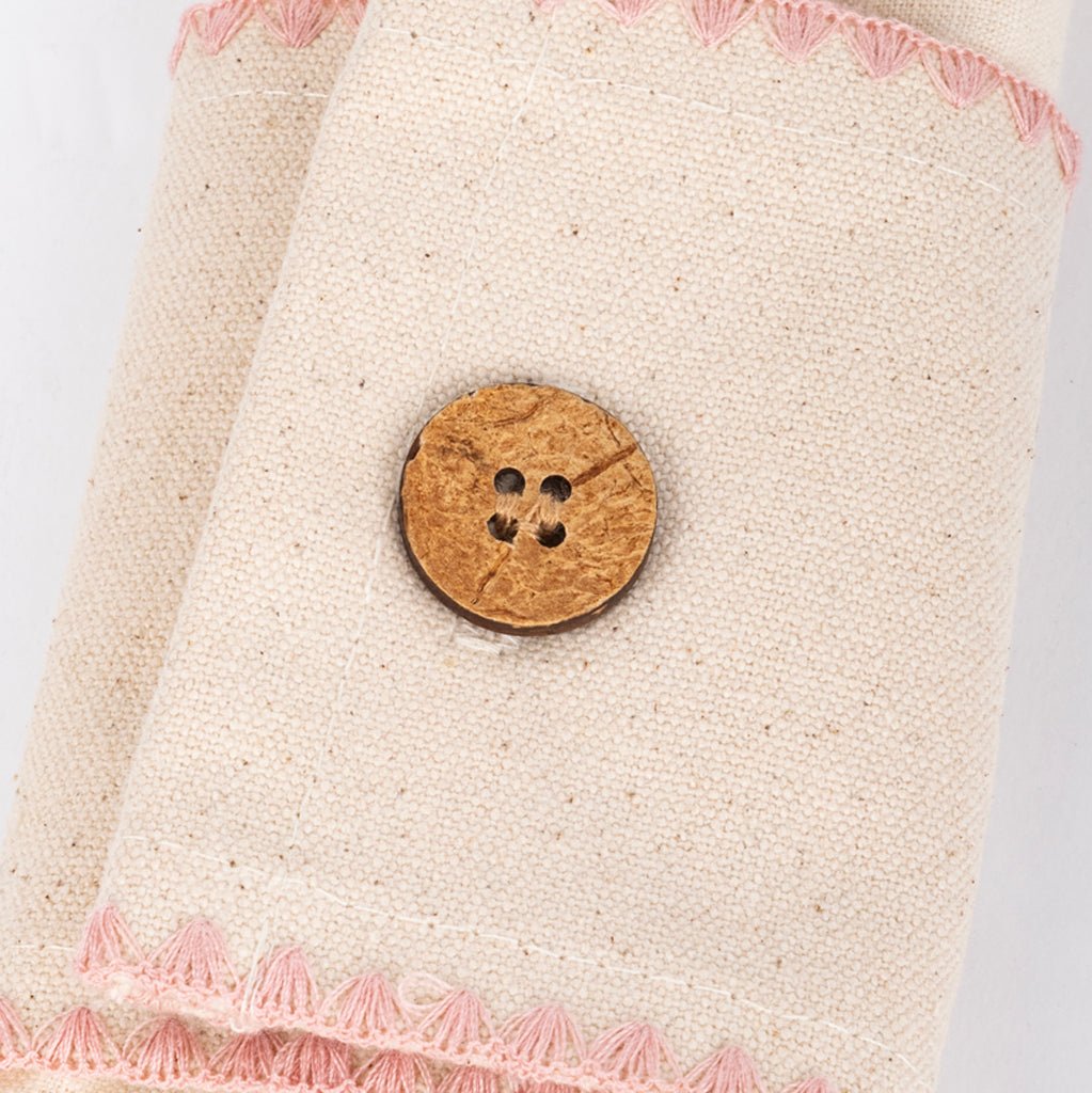 Anel com Guardanapo de Algodão Cogumelo Rosa PORTOBELLO - Gato Preto