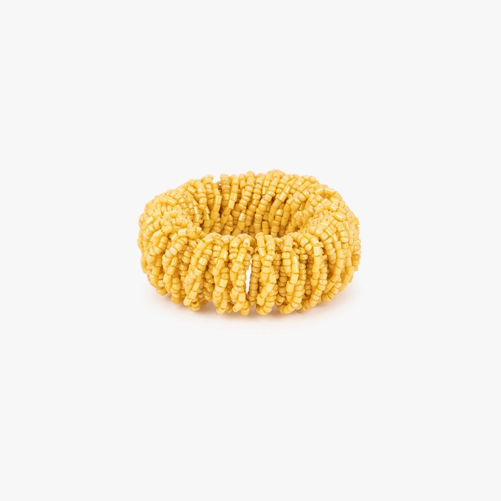 Anel de Guardanapo Missangas Amarelo BEAD - Gato Preto