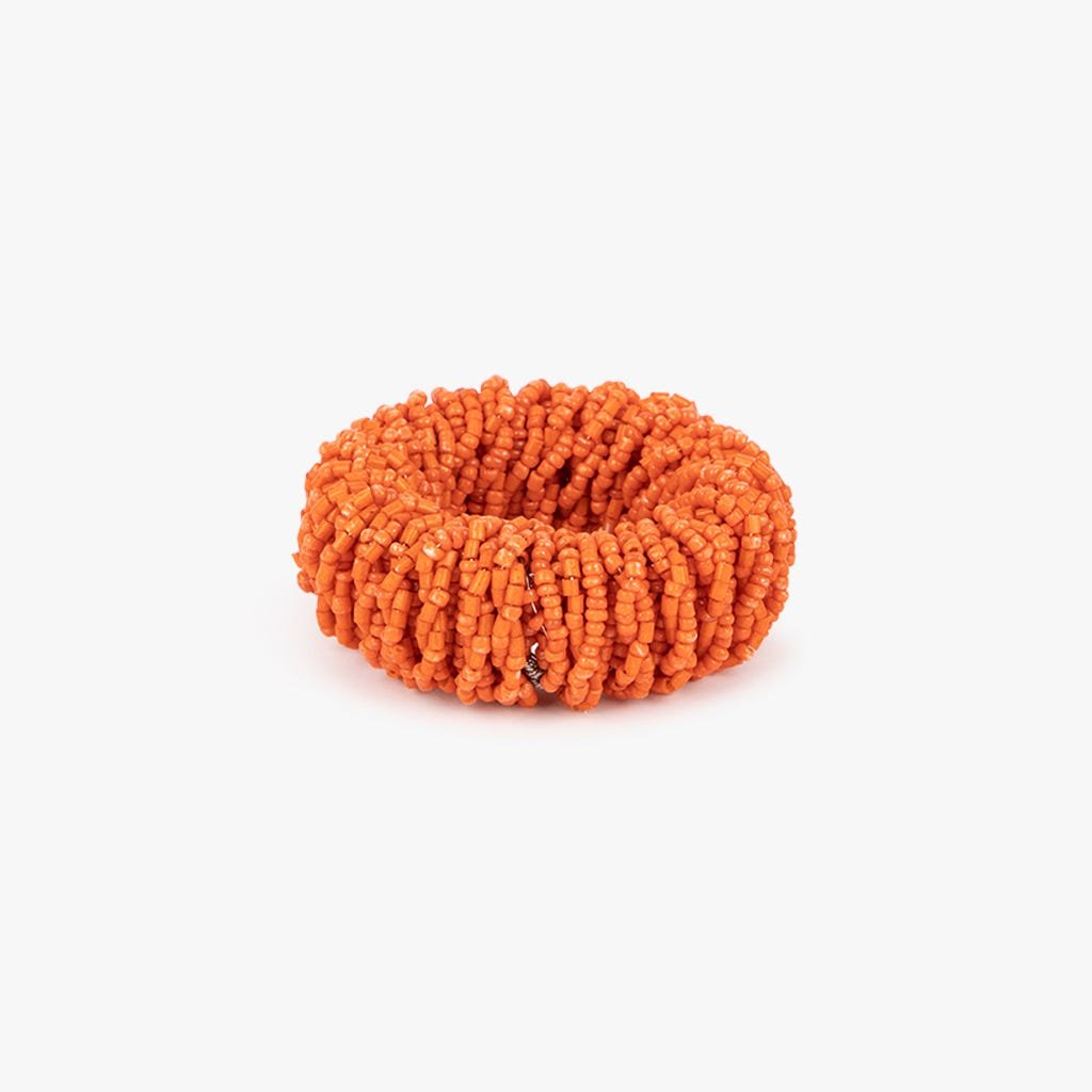 Anel de Guardanapo Missangas Laranja BEAD - Gato Preto