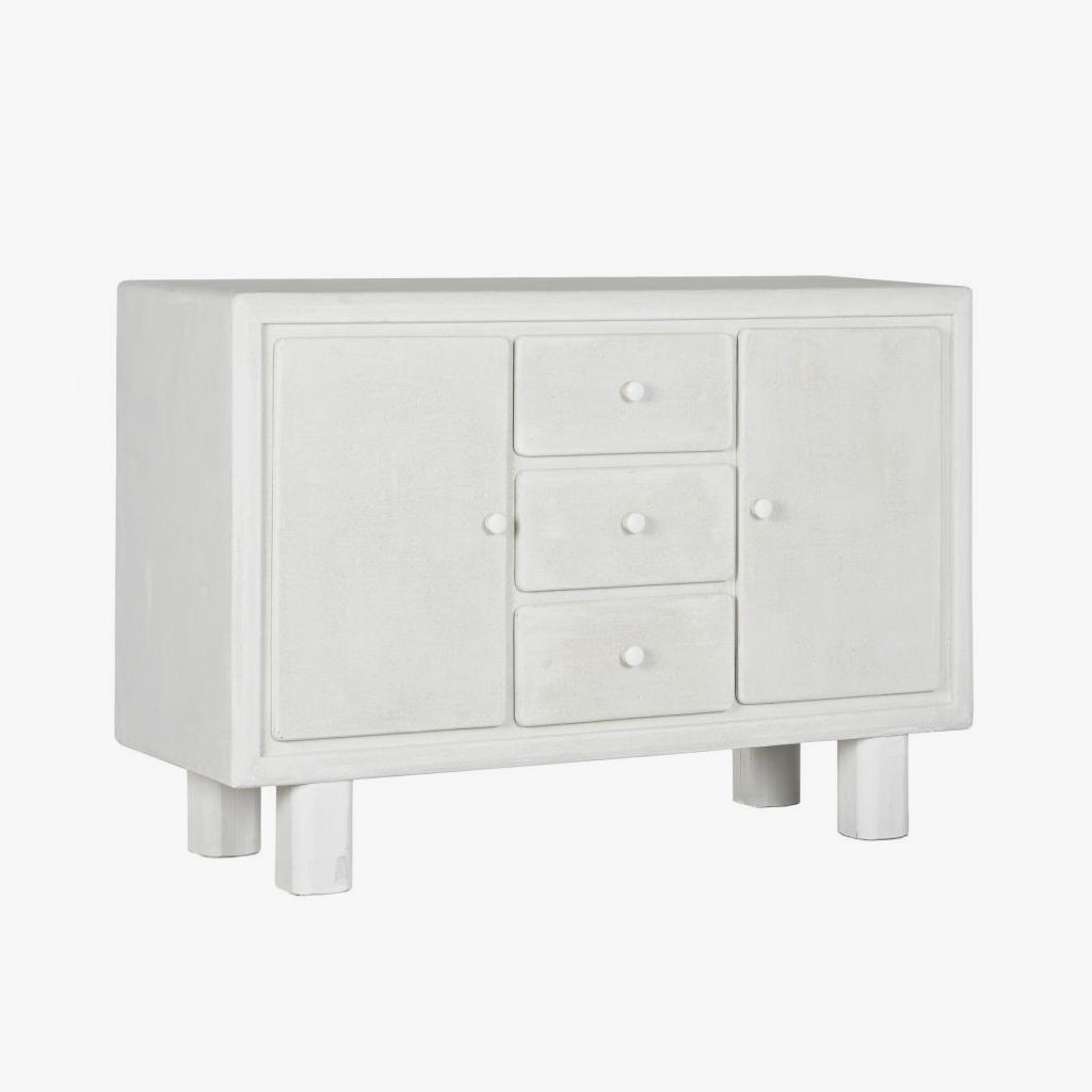 Aparador Branco Duas Portas e Três Gavetas ZENA - Gato Preto