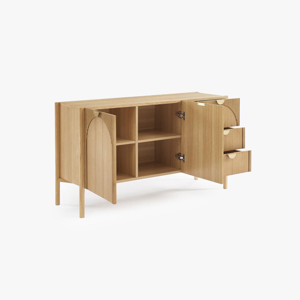 Aparador com Duas Portas e Três Gavetas TUNES - Gato Preto