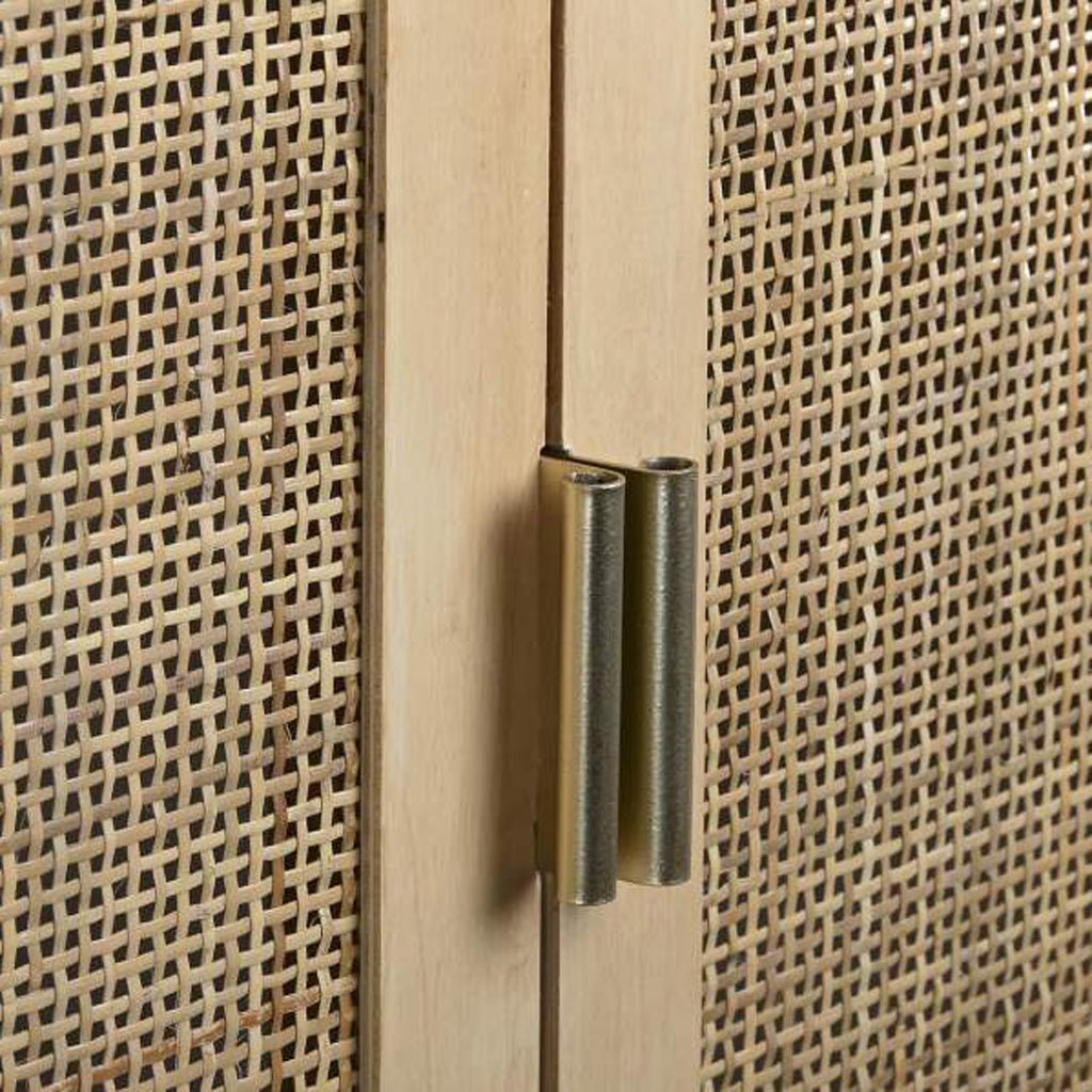 Aparador com Rattan 90x40x160 ZUMA - Gato Preto