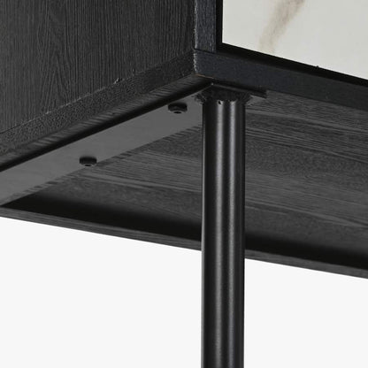 Aparador de Duas Portas Geométrico Preto NOIR - Gato Preto