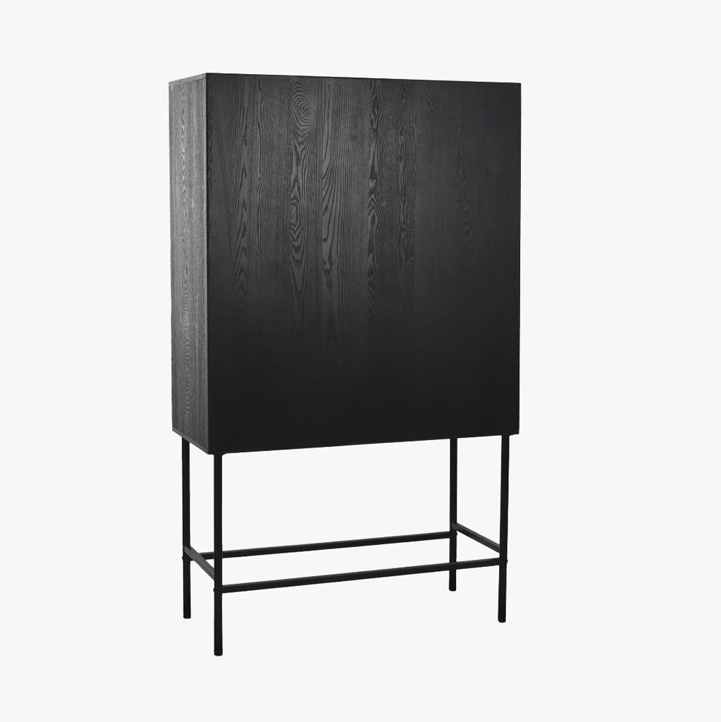 Aparador de Duas Portas Geométrico Preto NOIR - Gato Preto