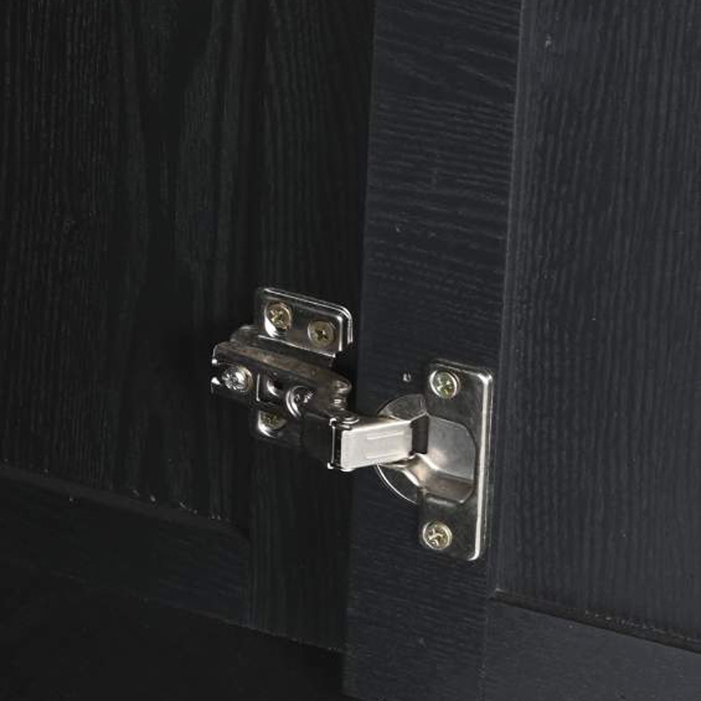 Aparador de Duas Portas Geométrico Preto NOIR - Gato Preto