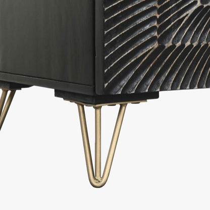 Aparador de Metal e Madeira com Duas Portas TORA - Gato Preto