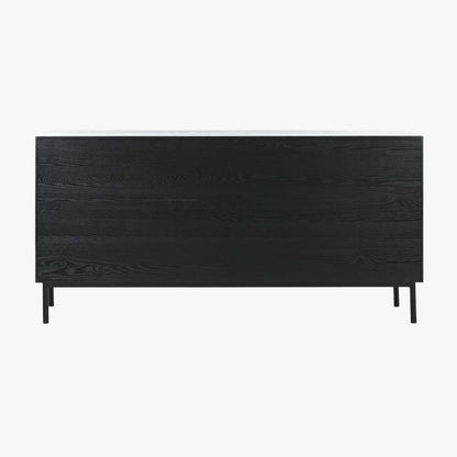 Aparador de Quatro Portas Geométrico Preto NOIR - Gato Preto