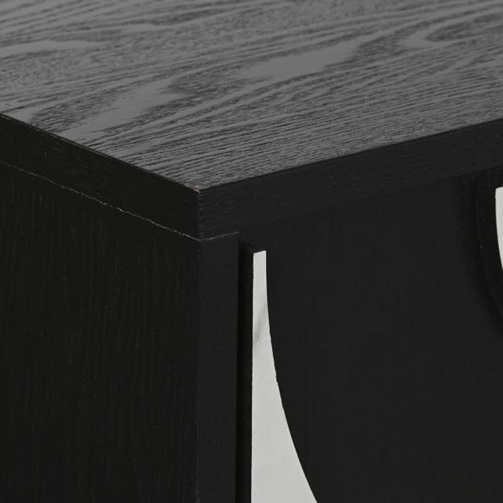 Aparador de Quatro Portas Geométrico Preto NOIR - Gato Preto