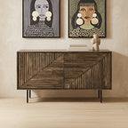 Aparador Geométrico Duas portas 100x39,5x70 CALCUTA - Gato Preto