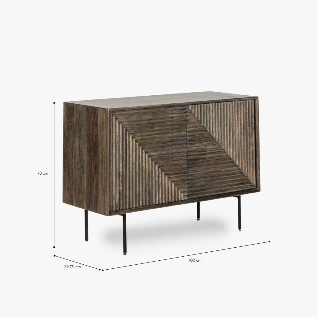 Aparador Geométrico Duas portas CALCUTA - Gato Preto