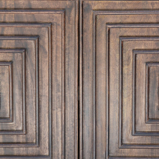 Aparador Geométrico Quatro Portas BOMBAIM - Gato Preto