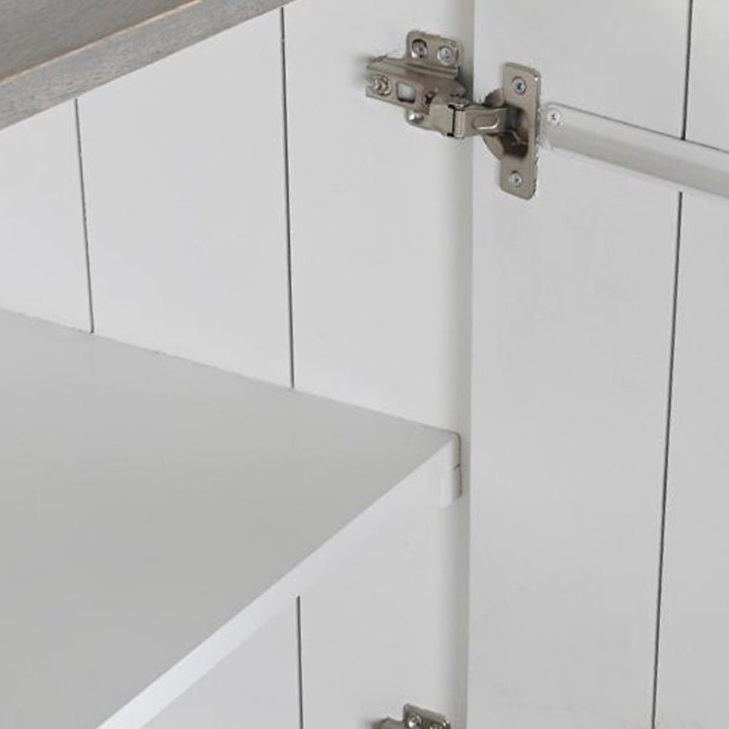 Aparador Relevo Branco com Acabamentos Bronze 152X43X84 WHITE GLOW - Gato Preto