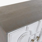 Aparador Relevo Branco com Acabamentos Bronze 152X43X84 WHITE GLOW - Gato Preto