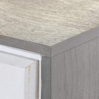 Aparador Relevo Branco com Acabamentos Bronze 152X43X84 WHITE GLOW - Gato Preto