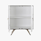 Aparador Relevo Branco com Acabamentos Bronze 93X41X114 WHITE GLOW - Gato Preto