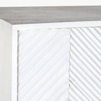 Aparador Relevo Branco com Acabamentos Dourado 91X44X152 WHITE GLOW - Gato Preto