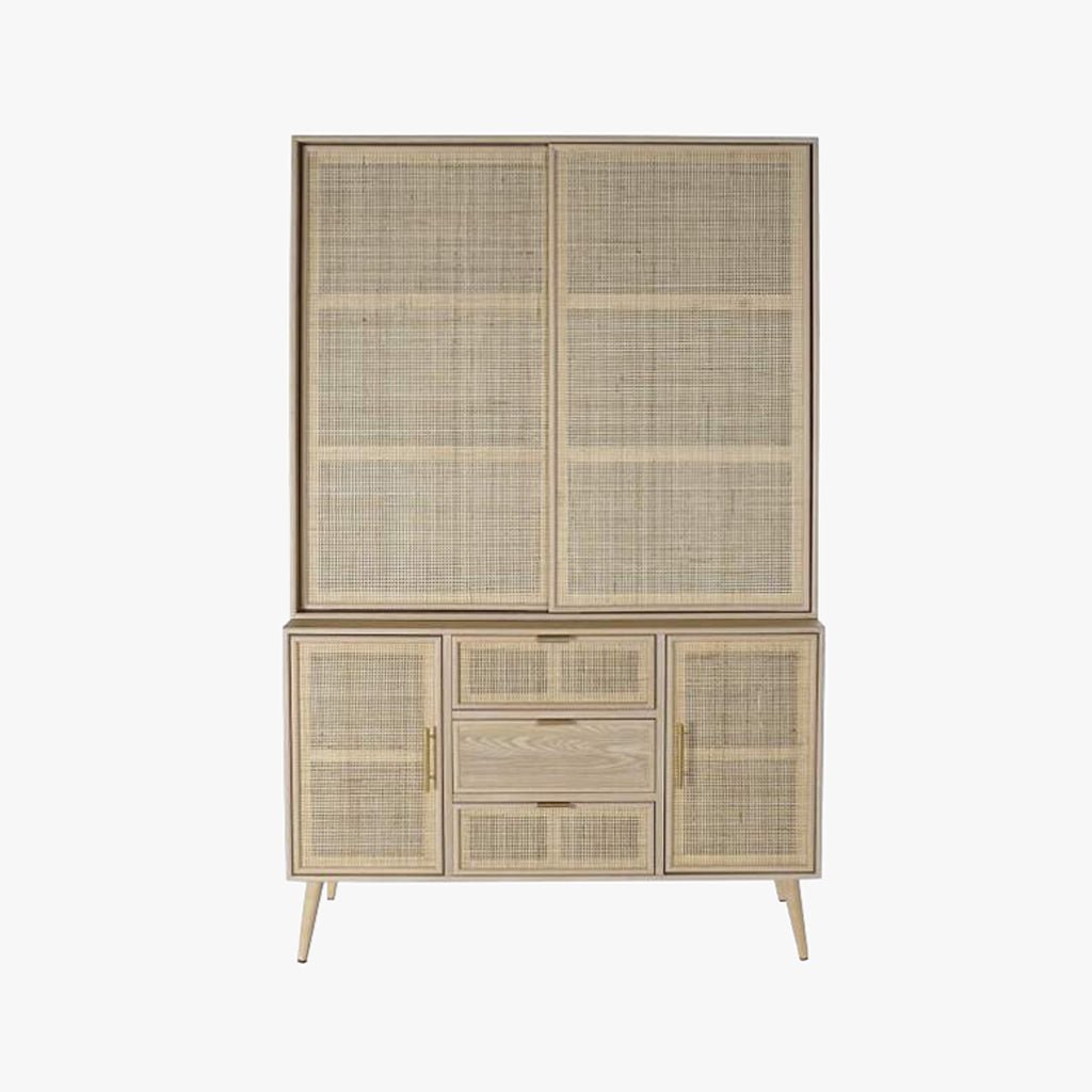 Armário de Duas Prateleiras, Duas Portas e Três Gavetas VEREDA - Gato Preto