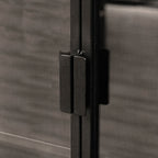 Armário de Metal Preto com Duas Portas de Vidro FUKUI - Gato Preto