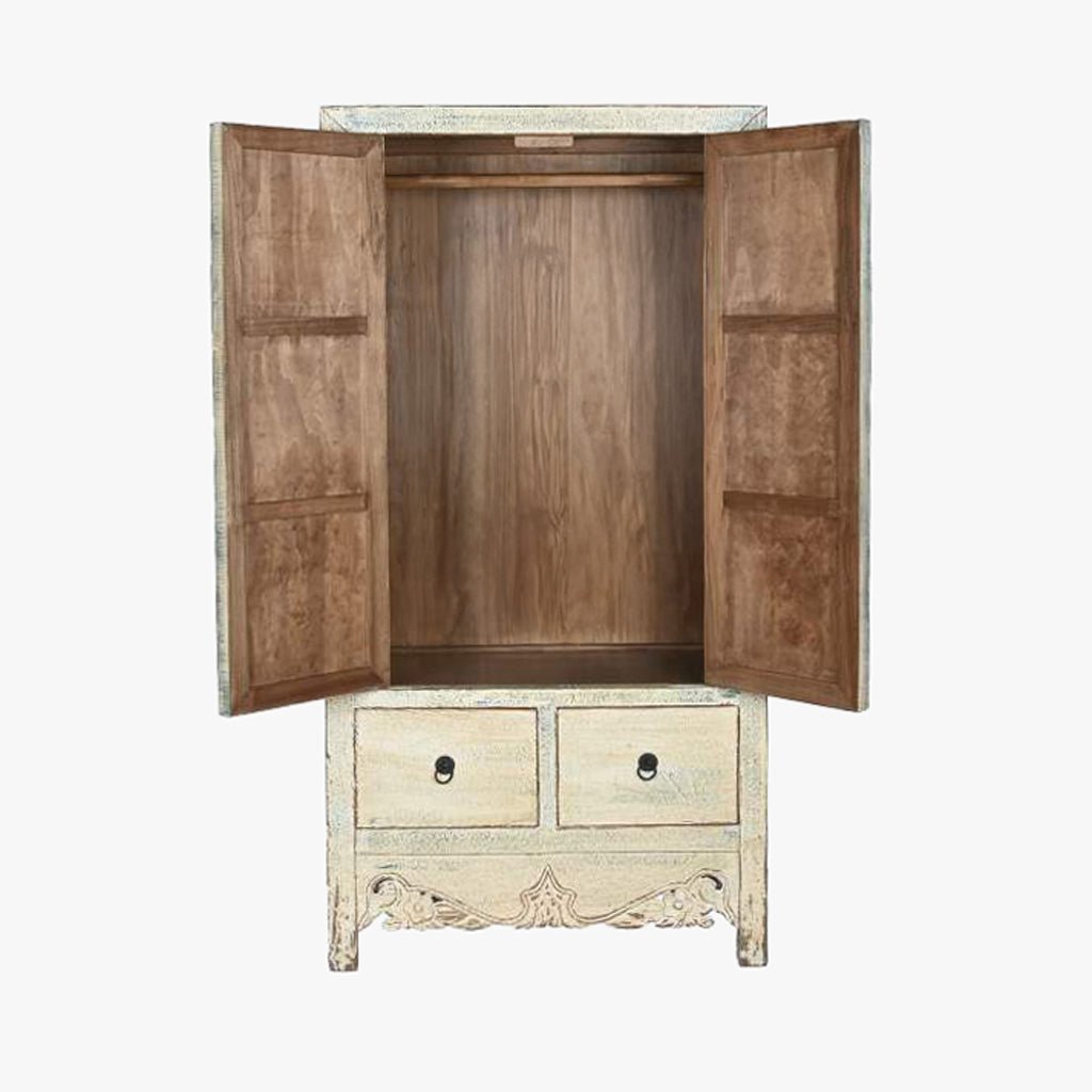 Armário Madeira Claro com Fechadura Circular Oriental 180 cm OSAKA - Gato Preto