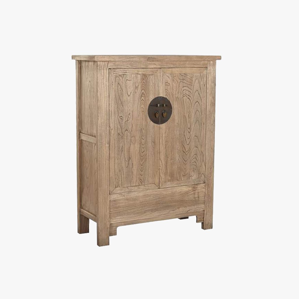 Armário Madeira com Fechadura Circular Oriental 132 cm OSAKA - Gato Preto