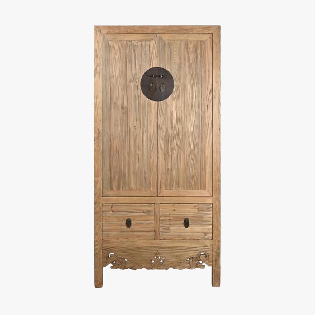 Armário Madeira com Fechadura Circular Oriental 180 cm OSAKA - Gato Preto