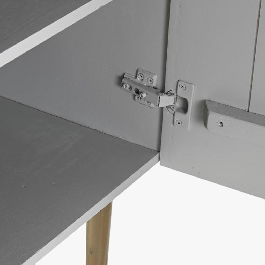 Armário Madeira e Ferro Pormenor Puxador Nó 85x45x110 JASMIN - Gato Preto