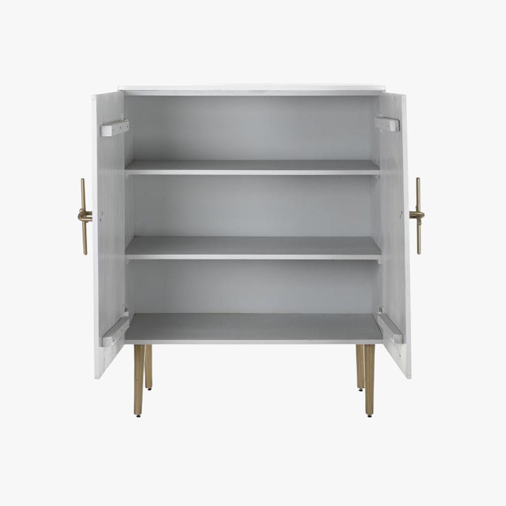 Armário Madeira e Ferro Pormenor Puxador Nó 85x45x110 JASMIN - Gato Preto