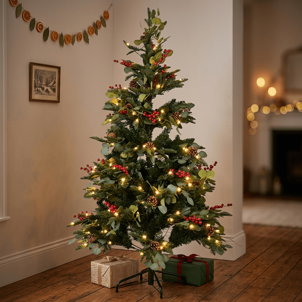Arvore Trad LED 95x95x150 CHRISTMAS - Gato Preto
