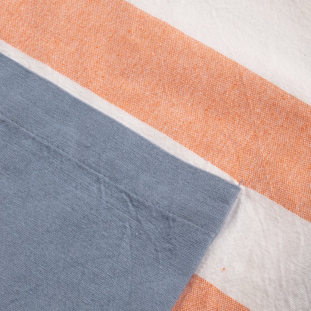 Avental de Algodão Riscas Laranja com bolso Azul TÂNGER - Gato Preto