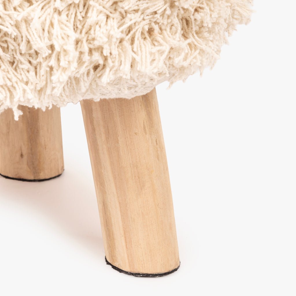 Banco Algodão Padrão Bege e Branco LIZA - Gato Preto