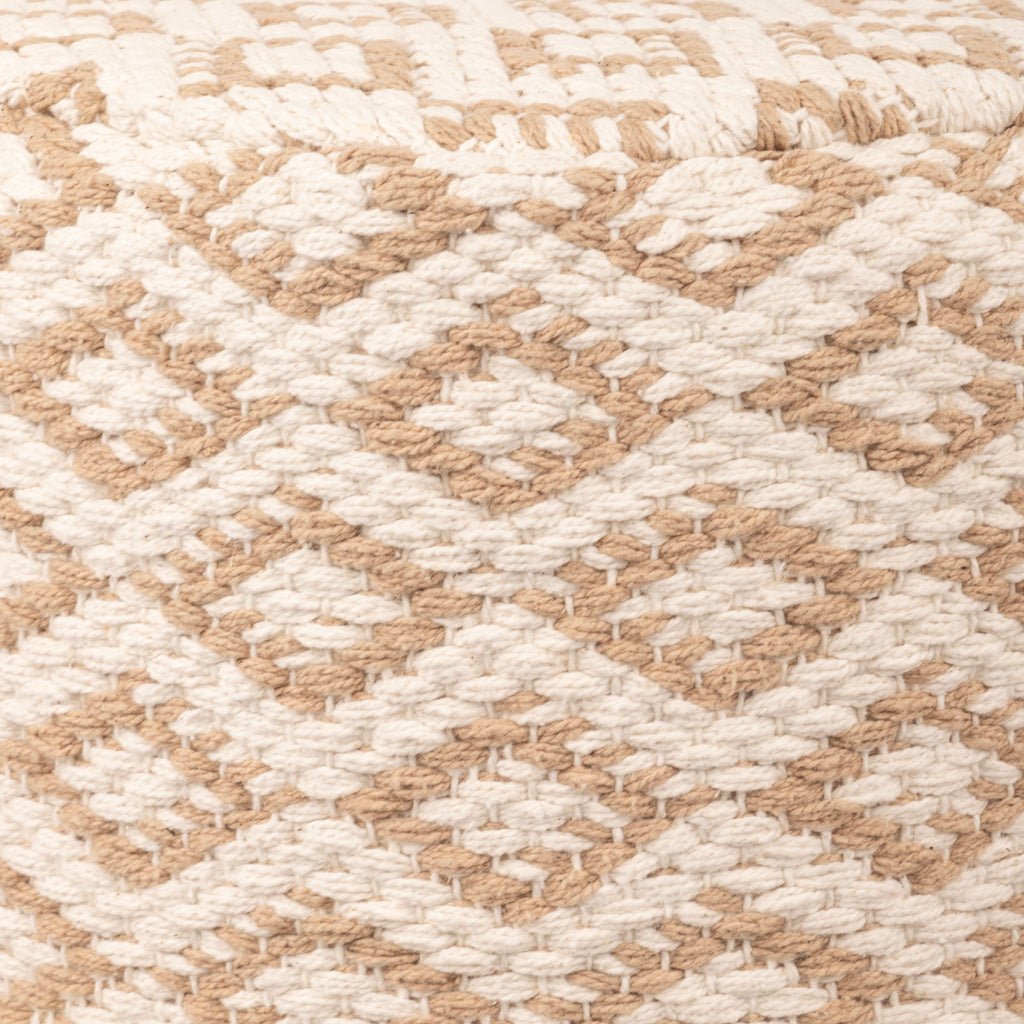 Banco Algodão Padrão Bege e Branco LIZA - Gato Preto