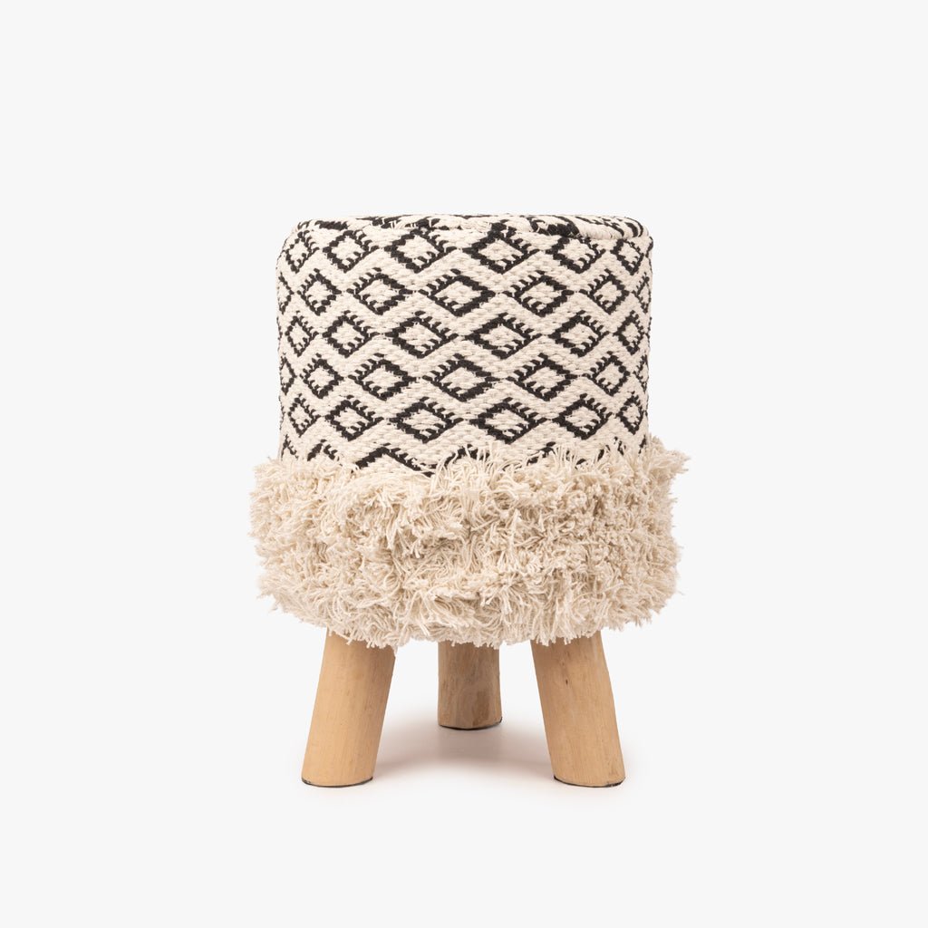 Banco Algodão Padrão Preto e Branco LIZA - Gato Preto