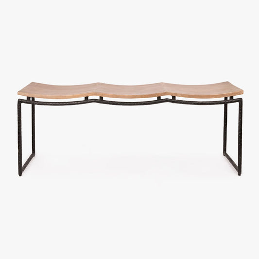 Banco de Madeira de Três Lugares NAMUR - Gato Preto