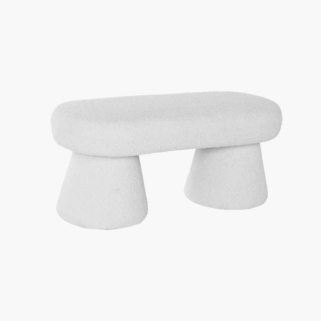 Banco Poliéster Branco 100x42x46 MALVA - Gato Preto