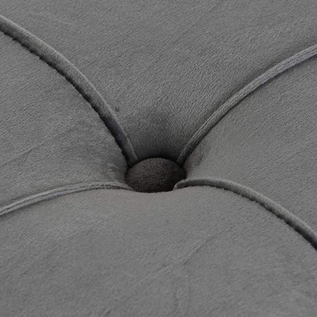 Banqueta Aveludada Cinza VERSAILLES - Gato Preto