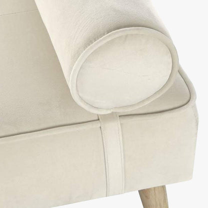 Banqueta Bege com Almofadas Cilíndricas SERENA - Gato Preto